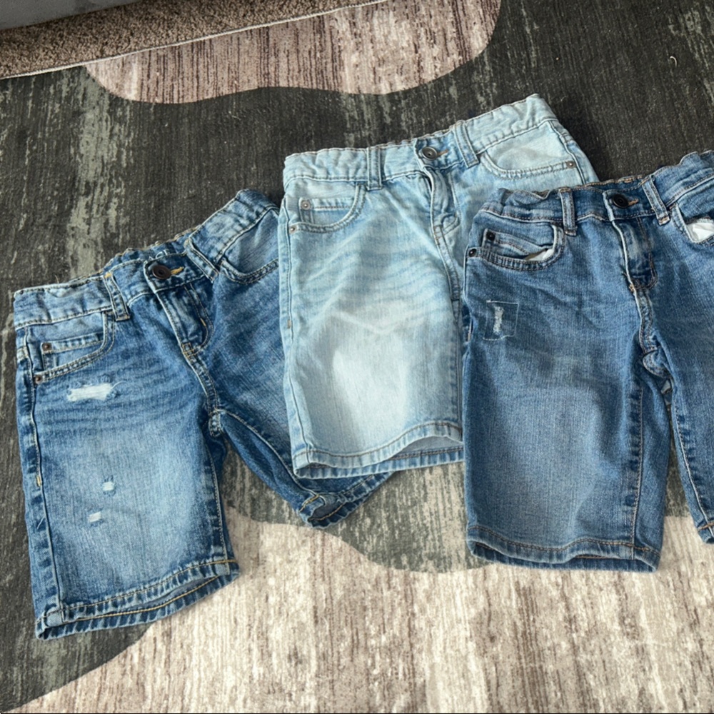 The Children's Place Denim Shorts Trio - Light Blue and Dark Blue